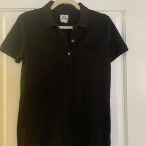 Lacoste Women's Black Button Down Shirt